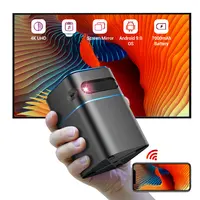 2022 D042 Wireless Mobile Smart Video Wifi Micro Full HD 1080P LED Home Theater Android 9 Mini Pocket proiettori portatili DLP 4K