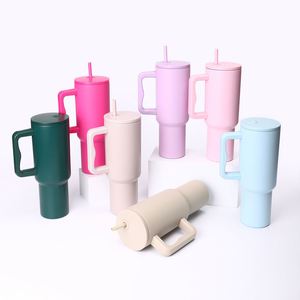 40oz Car <b>Travel</b> H4.0 <b>Handle</b> Tumbler Vacuum <b>Mug</b> Lid Straw Non-Slip Base OEM ODM Custom Design - Product Image 6