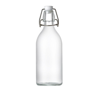 Bottiglia di fabbrica trasparente forma rotonda <span class=keywords><strong>vodka</strong></span> liquore bevande bottiglia di vino di vetro per bere - Product Image 1