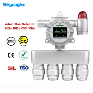Analisador de Gases Múltiplos H2S NH3 VOC CH4 Monitor de Odor Fixo Sistema de Detecção de Gases Online para Tratamento de Resíduos - Product Image 1