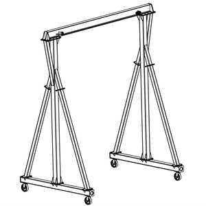 इलेक्ट्रिक होस्ट के साथ समायोज्य ऊंचाई मोटर चालित छोटे गैन्ट्री क्रेन - Product Image 5