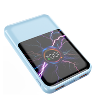 BOLOMI Private Mold PB-XK01 22.5W 10000mAh Power Bank Layar Dinamis Pola Gunung Berapi atau Petir Tampilan Digital