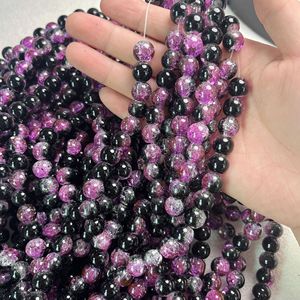 Cuentas de esmalte de ráfaga de hielo triturado de 10MM, collar DIY, pulsera, Material, cambio gradual, cuentas de vidrio Lucite, cuentas acrílicas de plástico - Product Image 6