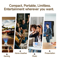 Projecteur LCD intelligent HY350MAX 2026 à succès pour cinéma maison avec Android 14, Wi-Fi rapide et fonctionnalités intégrées Auto