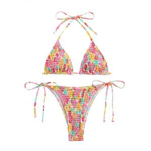 ชุดว่ายน้ำบิกินี่ 2 ชิ้น แบรนด์ส่วนตัวสำหรับผู้หญิง รุ่นปี 2025 แบบดันทรง สำหรับออกกำลังกาย มีจำหน่ายแล้ว - Product Image 1