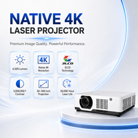 Projecteur laser 3LCD 4K natif 6500 lumens avec HDR10, rapport de contraste dynamique 5 000 000:1, haut-parleurs intégrés, garantie de 2 ans