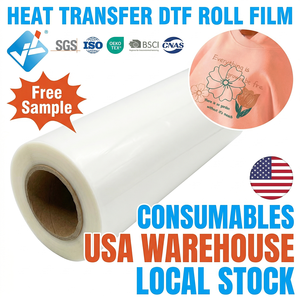 Film de transfert DTF pour <span class=keywords><strong>T</strong></span>-shirt, 30cm 37cm 50cm 60cm, film de transfert thermique pour animaux de compagnie, film DTF à décollement instantané à chaud - Product Image 1