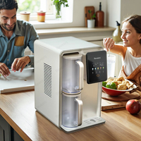Filtre à eau par osmose inverse 5 en 1 écologique, 7 réglages de température et 5 volumes d'eau, distributeur intelligent avec verrouillage enfant