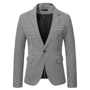 <span class=keywords><strong>Blazer</strong></span> de Costume <span class=keywords><strong>Homme</strong></span> de Haute Qualité, Veste Décontractée à <span class=keywords><strong>Carreaux</strong></span>, <span class=keywords><strong>Blazer</strong></span> à Un Bouton, Manteau de Travail Professionnel pour Hommes - Product Image 2