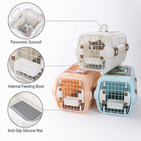 Cage de transport pour animaux de compagnie, grande, durable, respirante, en ABS solide, approuvée par les compagnies aériennes pour chiens et chats, pour voyages en plein air