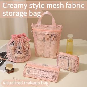 Bolsa de Maquillaje Portátil Multifuncional, Bolsa de Aseo de Malla Grande, Bolsa de Maquillaje Lavable, Bolsa de Almacenamiento de Belleza para Viajes - Product Image 3