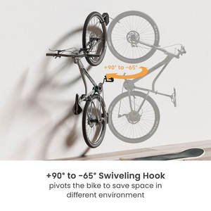 LBM15-01 헤비 듀티 벽걸이 형 자전거 보관 랙 차고 자전거 걸이 공간 절약 수직 홀더 실내 Ebike 선반 후크 - Product Image 2