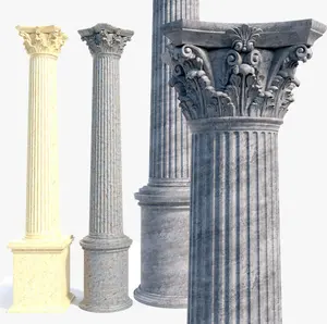 Ecouw-moldes de silicona para fabricación de velas, columna romana 3D de primera calidad, hechos a mano, jabón perfumado