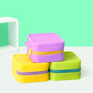 Portable <b>Mini</b> Waterproof Candy Silicone Coin Purse With Wrist Strap Zipper Closure Storage <b>Pouch</b> - Product Image 4