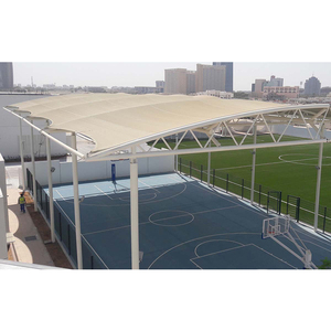 Cubierta de Acero para Exteriores con Estructura Espacial, Techo de PVDF y PVC, Carpa Arqueada para Entrenamiento de Tenis, Domo para Padel, Techo para Pistas de Pádel, para Pistas Deportivas Multiusos Interiores - Product Image 4