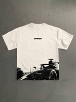 T-shirt décontracté à manches courtes avec imprimé silhouette de course, un cadeau élégant incontournable pour hommes et couples, personnalisable. F10