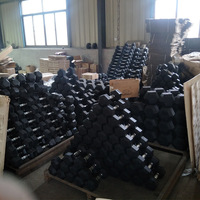 Suministro de Fábrica Equipo de Entrenamiento de Fuerza para Gimnasio Mancuerna Hexagonal de Acero con Revestimiento de Goma de 2.5kg-70kg