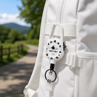Boucle de verrouillage magnétique puissante en plastique, portable, haute résilience, facile à tirer, rétractable, avec anneau en O, en ruban PVC, pour camping extérieur, anti-perte