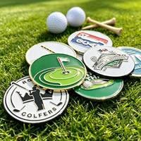Marqueur de balle de golf professionnel en acier gravé sur le thème du sport, fabriqué en Chine