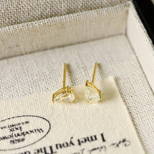 Aazuo, joyería fina de 18 quilates, oro amarillo macizo, diamantes naturales auténticos, pendientes clásicos con forma de pera, regalo para mujer y niño, uso diario, Au750 - Product Image 5
