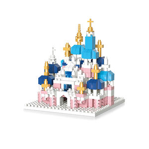 Buena Calidad Niños Regalo Mundo Sueño Parque <span class=keywords><strong>de</strong></span> Atracciones <span class=keywords><strong>Castillo</strong></span> Rosa 3D Mini Diamante Bloques <span class=keywords><strong>de</strong></span> Plástico Casa - Product Image 3