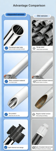 Séchoir à linge mural rétractable <span class=keywords><strong>sans</strong></span> <span class=keywords><strong>perçage</strong></span> en acier au carbone <span class=keywords><strong>pour</strong></span> balcon et fenêtre en <span class=keywords><strong>baie</strong></span> - Product Image 3