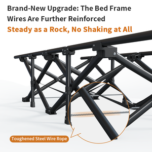 Nuovissimo Lettino da <span class=keywords><strong>Campeggio</strong></span> Portatile Rinforzato, Comodo Letto Pieghevole da Ufficio con Materasso e Supporto Rinforzato - Product Image 3