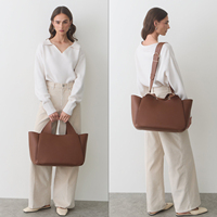 Sac fourre-tout de luxe marron pour femme RZCK 2026, grande capacité, en cuir véritable italien, pour ordinateur portable 16 pouces, personnalisable