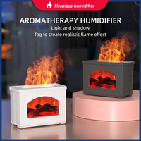 Diffuseur d'arômes USB 270 ml pour la maison, humidificateur flamme de cheminée, humidificateur d'ambiance effet feu de camp