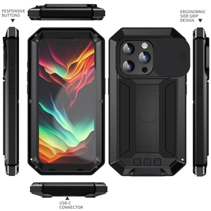 เคสโทร<span class=keywords><strong>ศัพท์</strong></span>กันน้ำแบบเลื่อนกล้อง <span class=keywords><strong>R</strong></span>-JUST สำหรับ iPhone 15 Pro Max สินค้าใหม่ - Product Image 6