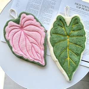 ผ้าเช็ดจานไมโครไฟเบอร์ลายดอกไม้สุดน่ารัก ผ้าเช็ดจานรูปใบไม้ ซึมซับน้ำได้ดี แห้งเร็ว เป็นมิตรกับสิ่งแวดล้อม ป้องกันเชื้อโรค เหมาะสำหรับเป็นของขวัญ - Product Image 4