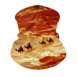 Dunhuang Printed Neck Gaiter Full Face Cover Sun Protection For Men Outdoor Sports Warm Fleece Windproof Scarf - Product Image 5