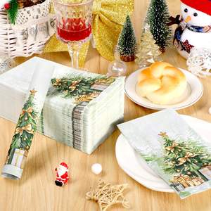 Serviettes <span class=keywords><strong>en</strong></span> <span class=keywords><strong>papier</strong></span> jetables 3 épaisseurs 8 plis <span class=keywords><strong>en</strong></span> pâte <span class=keywords><strong>de</strong></span> bois vierge, motif <span class=keywords><strong>sapin</strong></span> <span class=keywords><strong>de</strong></span> <span class=keywords><strong>Noël</strong></span>, douces et sans peluches, pour les occasions festives – Vente chaude - Product Image 5