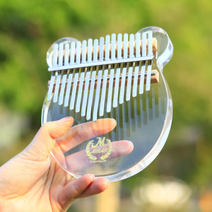 MABET MT-17 <span class=keywords><strong>Kalimba</strong></span> en aluminium transparent à 17 tons, écologique, pour débutants, piano à doigts, jouet anti-stress en forme d'ours - Product Image 4