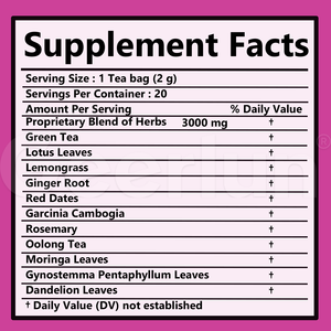 OEM Özel Etiketli 28 Günlük Kilo Verme Doğal Anında Çay İştah Kesici Hızlı Zayıflama Detoks Çayı - Product Image 3