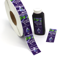 Rouleau d'étiquettes autocollantes en vinyle personnalisé, impression adhésive, bouteille de jus, boisson