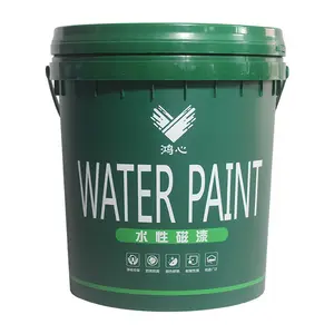 Hete Verkoop Groene Plastic Emmer Warmteoverdracht Afdrukken Plastic Container Emmer Met Ijzeren Handvat