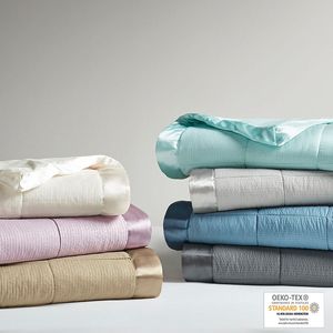 Manta de cama alternativa de gran tamaño DB con ribete de satén elegante - Product Image 6