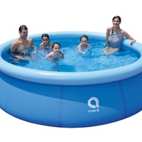 Piscine gonflable bleue 305x76cm en PE épaissi, recyclable, avec couverture anti-poussière – Meilleure vente, personnalisable