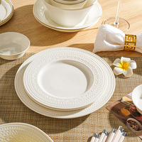 Ensemble de vaisselle en céramique moderne et minimaliste, nouveau style, bol à riz, bol à nouilles, assiette plate, assiette à poisson, assiette pour plats occidentaux