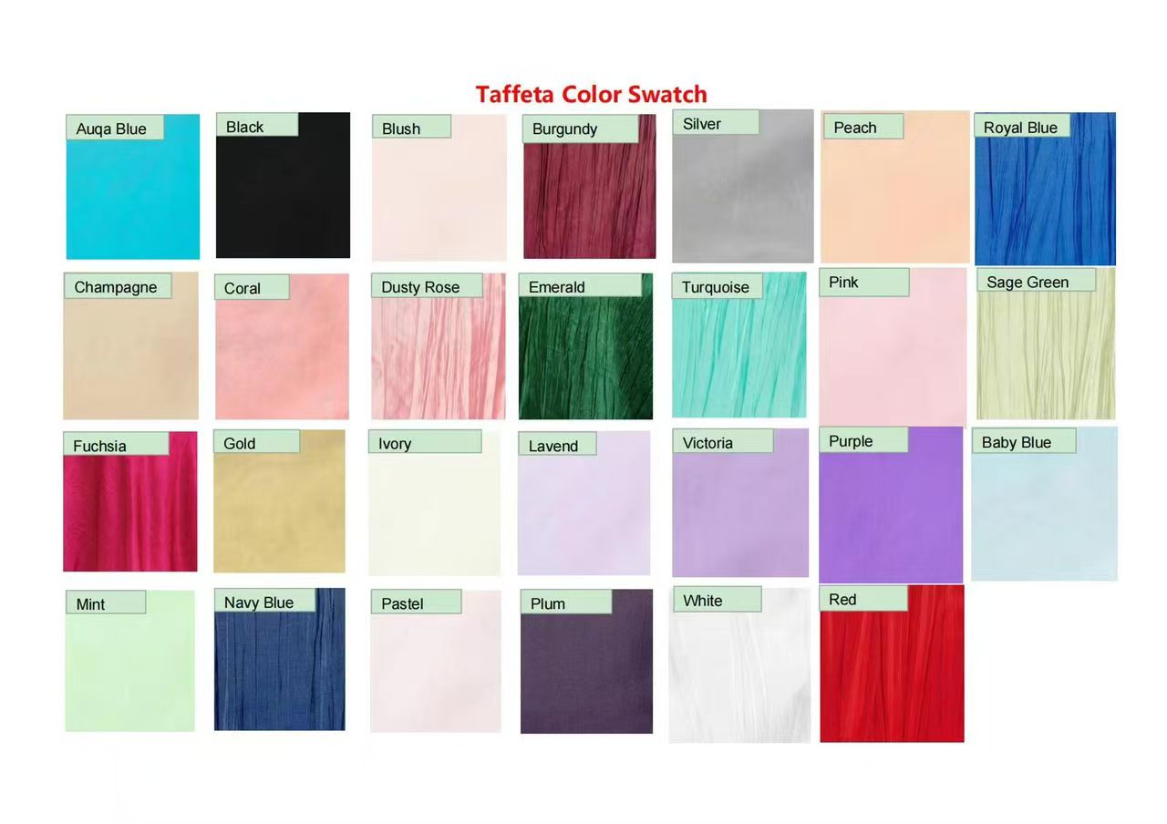 taffeta color card