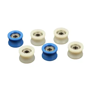 White Sliding Door Pulley Processing Custom Curtain Pulley Bearing Pulley Wear Resistant Nylon PU Plastic Carton