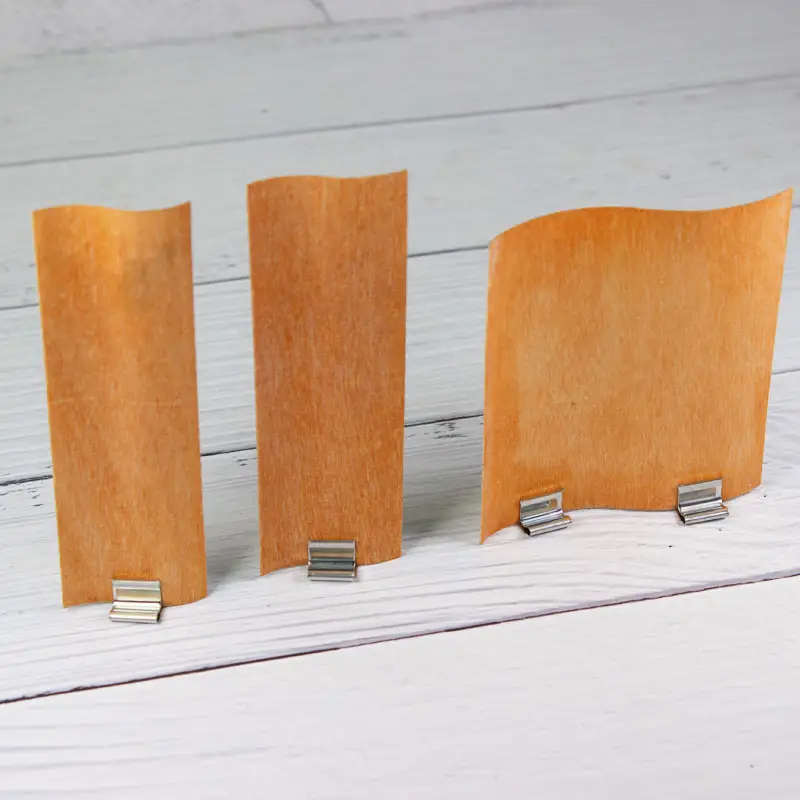 Pavio de madeira em forma de s, 3cm 4cm de largura forma de madeira com tab, pavio de madeira para fabricação de velas
