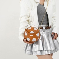 Sac à main et sacoche à bandoulière pour enfants Ballon rond de basket-ball de football de forme unique pour femmes