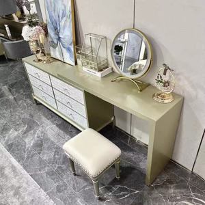 Modern <b>Bedroom</b> Dresser Set with Mirror Wooden Dressing Table Set Adjustable <b>Vanity</b> Desk - Product Image 2