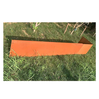 Conception moderne Vente en gros Bordure de jardin en acier corten Bordure rectangulaire imperméable en bois pour ornements de jardin