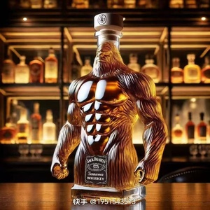 Moderna Botella <span class=keywords><strong>de</strong></span> Whisky <span class=keywords><strong>de</strong></span> Vidrio <span class=keywords><strong>de</strong></span> Borosilicato con Diseño <span class=keywords><strong>de</strong></span> Perro Salchicha, Sellada, para Vino Espumoso, Regalos para el Hogar y Negocios - Product Image 4