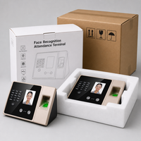 Máquina de Control de Asistencia con Reconocimiento Facial, Huella Dactilar y PIN, con Indicaciones de Voz y Registro Transversal de Días para Empleados de Oficina