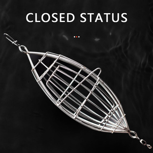 Cage à appâts de nidification en acier inoxydable Piège à <span class=keywords><strong>carpe</strong></span> Articles de pêche Cage à poulet Cage à appâts de lanceur d'olive - Product Image 4