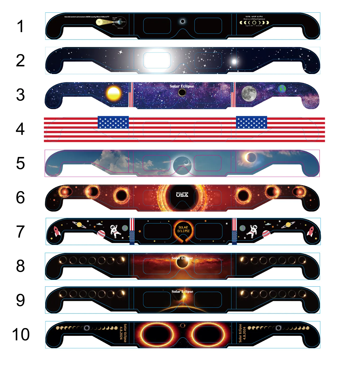 On AAS Approved Vendor List 2024 ISO Certified Solar Eclipse Glasses Customized Design Solar Eclipse Viewing Paper Glasses
